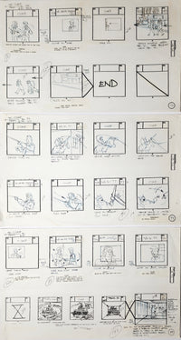 Load image into Gallery viewer, Lot of 25 Filmation Ghostbusters Storyboard &amp; Dialogue Pages - 3777
