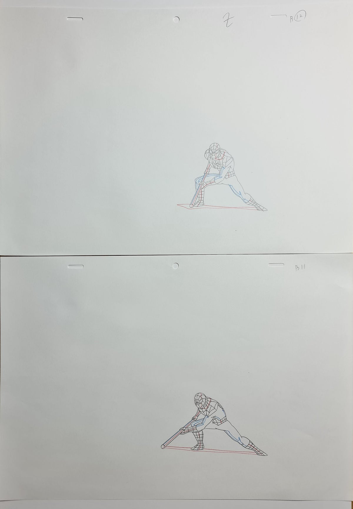 Marvel Ultimate Spiderman Production Animation Cel Drawing: 2 Pack - 2035