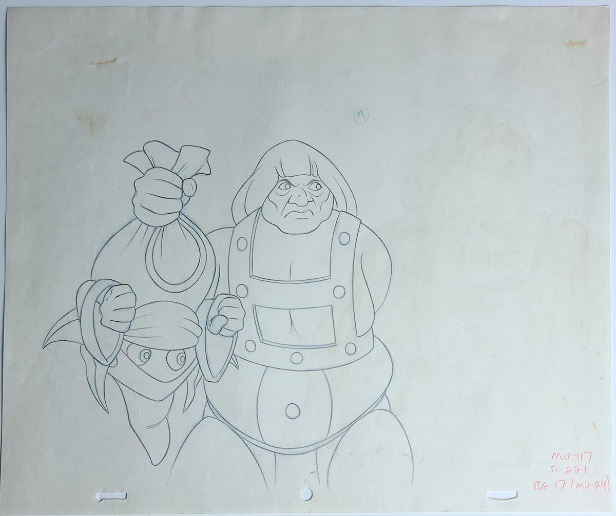 He-Man MOTU Animation Production Cel Drawing - 2374