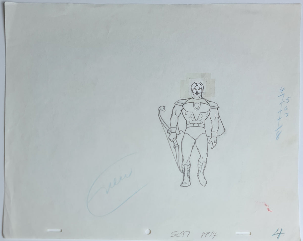 She-Ra Princess of Power Animation Production Cel Drawing: Bow - 2431