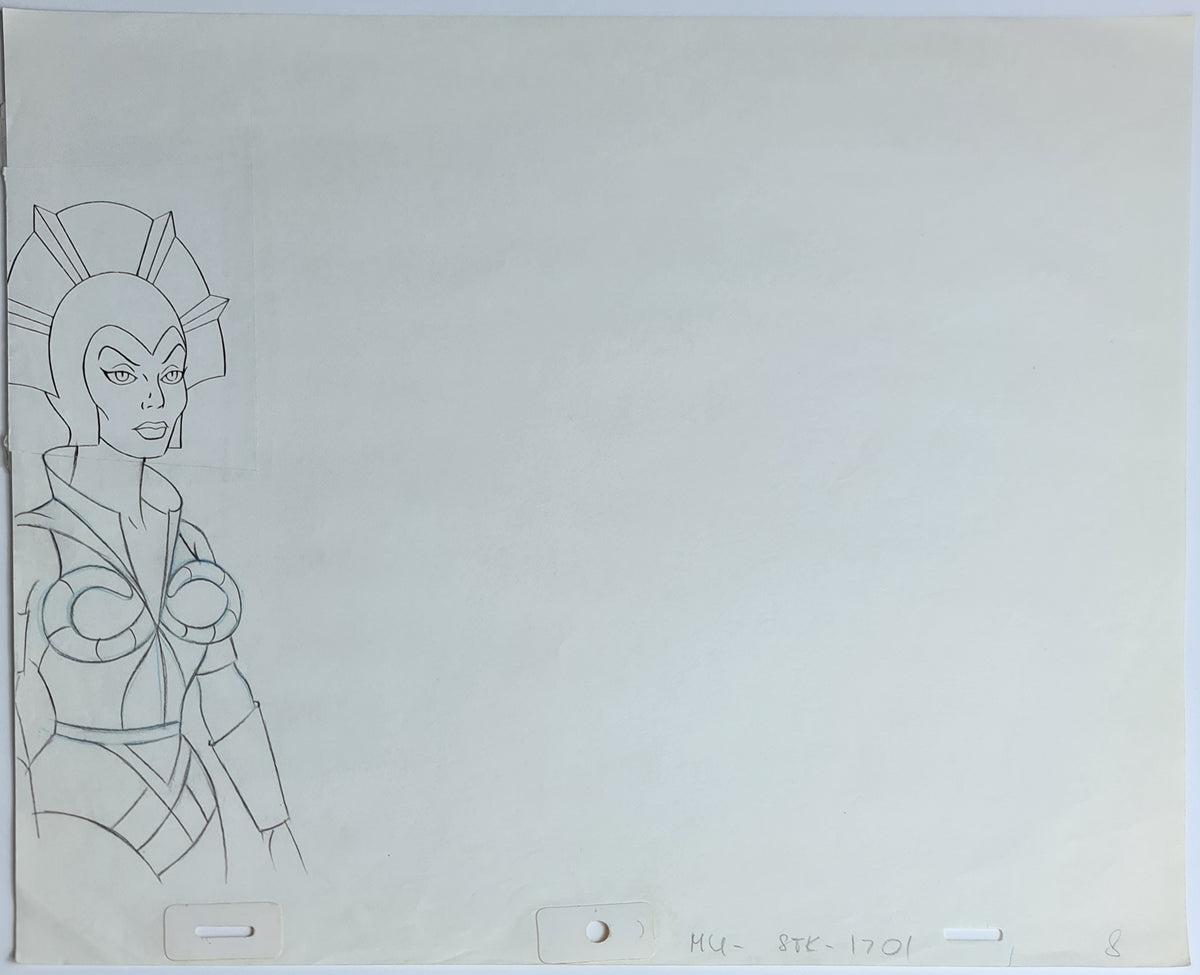 He-Man MOTU Animation Production Cel Drawing: Evil Lyn - 2440