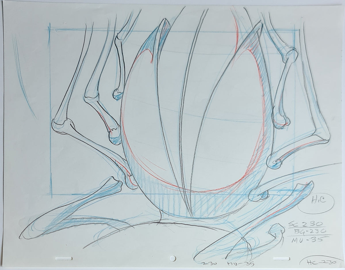 He-Man MOTU Animation Production Cel Drawing: Throne - 2455