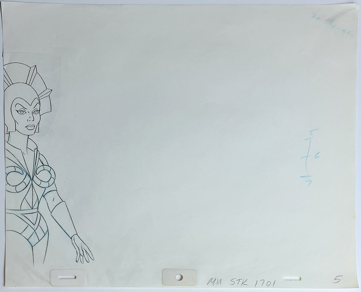 He-Man MOTU Animation Production Cel Drawing: Evil Lyn- 2467