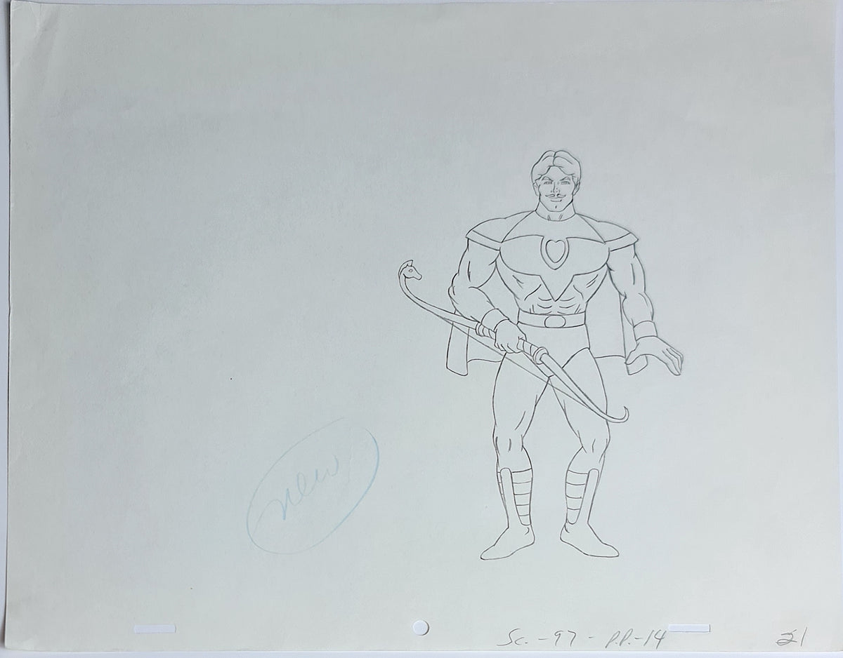 She-Ra Princess of Power Animation Production Cel Drawing: Bow - 2516