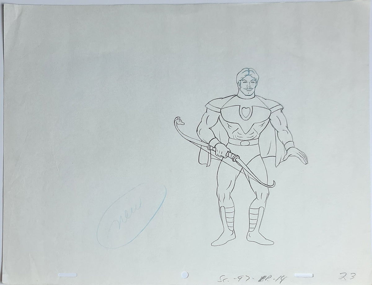 She-Ra Princess of Power Animation Production Cel Drawing: Bow - 2518
