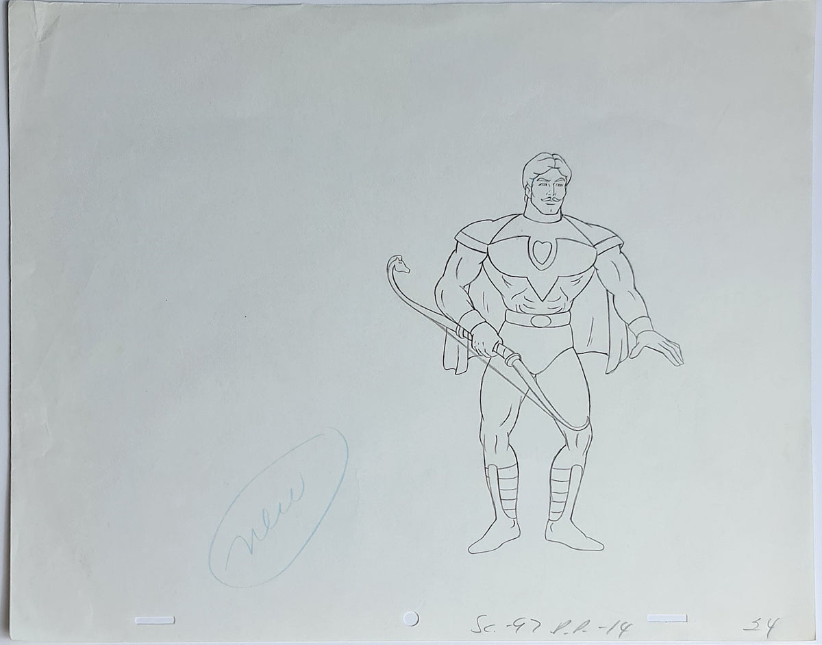 She-Ra Princess of Power Animation Production Cel Drawing: Bow - 2519