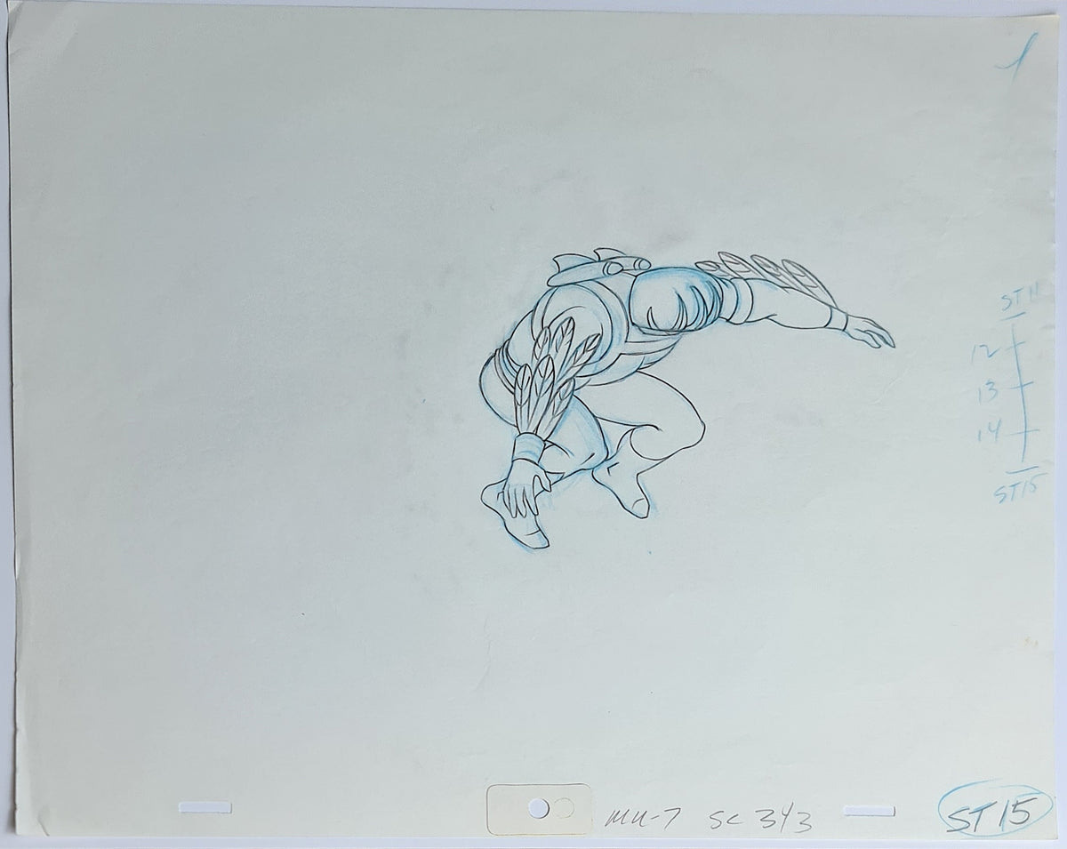 He-Man MOTU Animation Production Cel Drawing: Stratos - 2521
