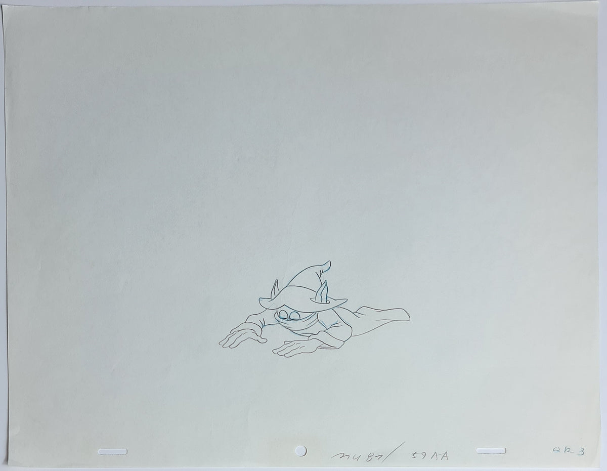 He-Man MOTU Animation Production Cel Drawing: Orko - 2533