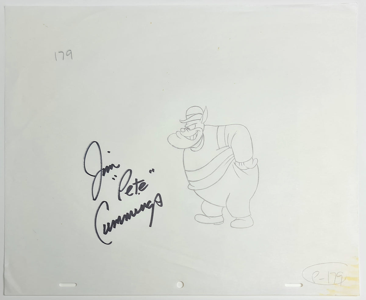 Disney Signed Jim Cummings Pete Animation Production Cel Drawing: 2664