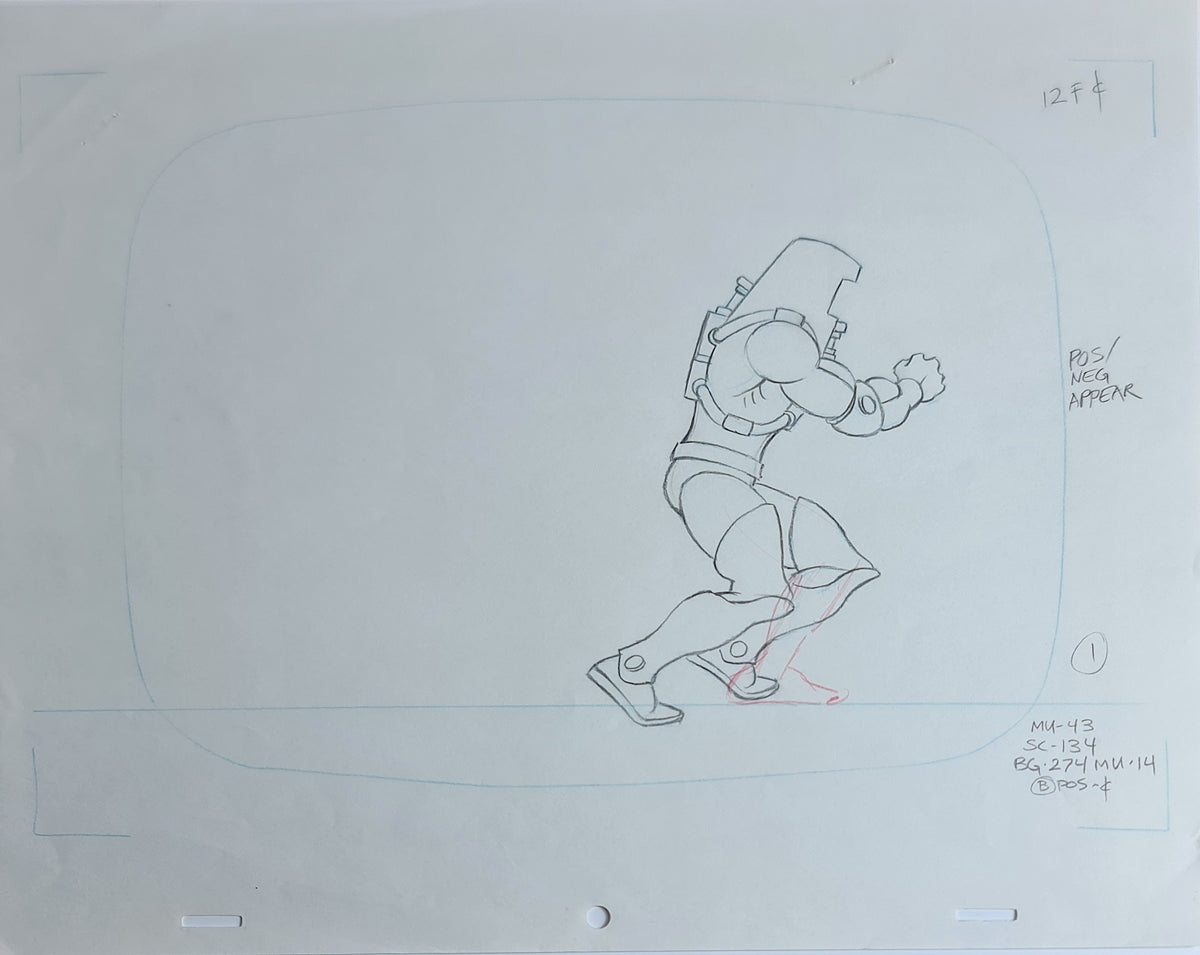 He-Man MOTU Animation Production Cel Drawing: Man-E-Faces - 2733