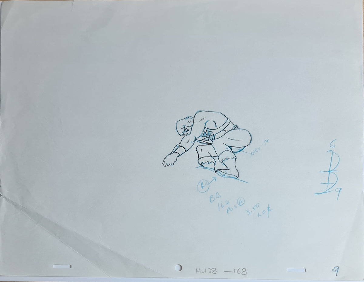 He-Man MOTU Animation Production Cel Drawing: He-Man - 2776