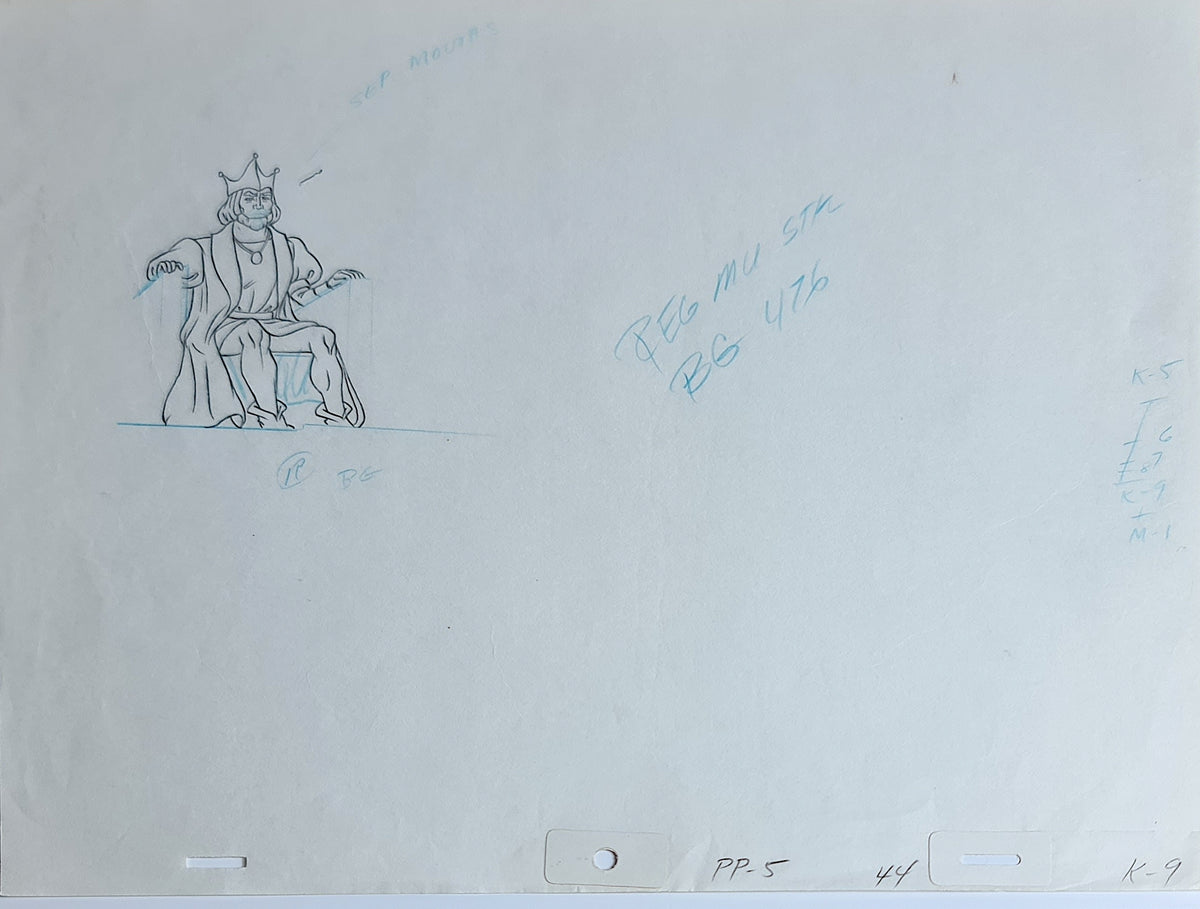 She-Ra Princess of Power Animation Production Cel Drawing: King Randall - 2778