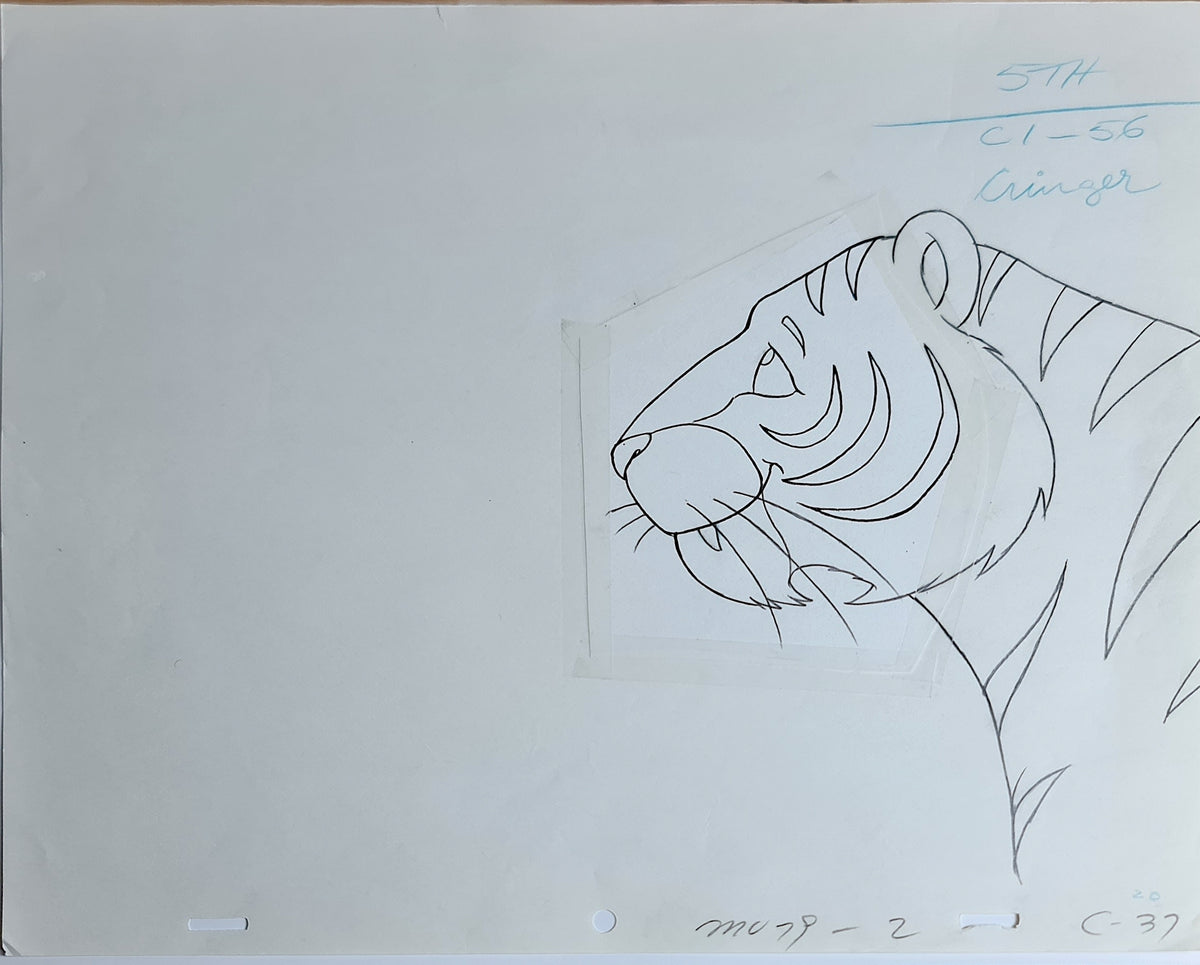 He-Man MOTU Animation Production Cel Drawing: Cringer - 2793