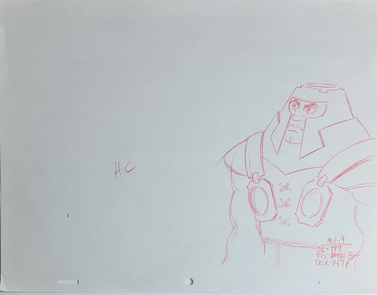 He-Man MOTU Animation Production Cel Drawing: Ram Man - 2804