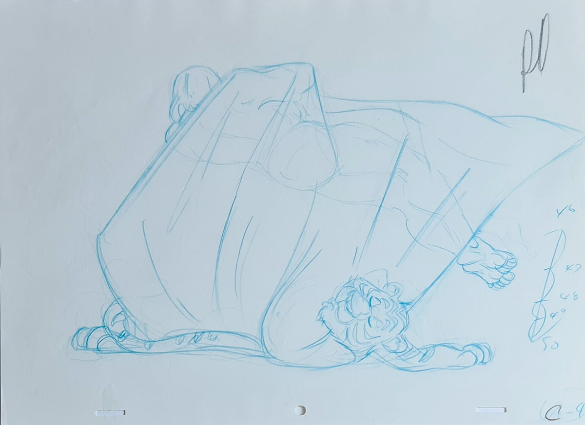 He-Man MOTU Animation Production Cel Drawing: Cringer - 2812