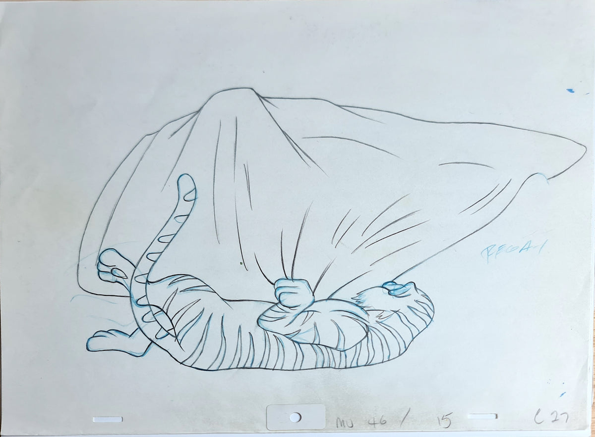 He-Man MOTU Animation Production Cel Drawing: Cringer - 2815