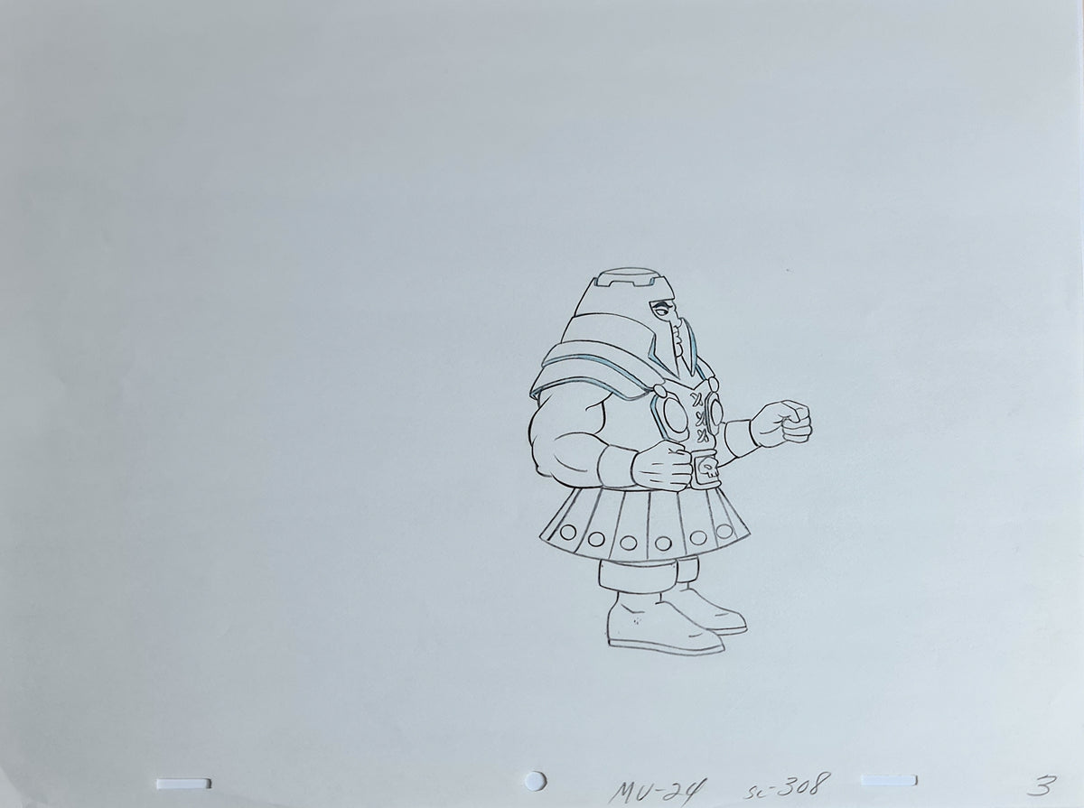 He-Man MOTU Animation Production Cel Drawing: Ram Man - 2818