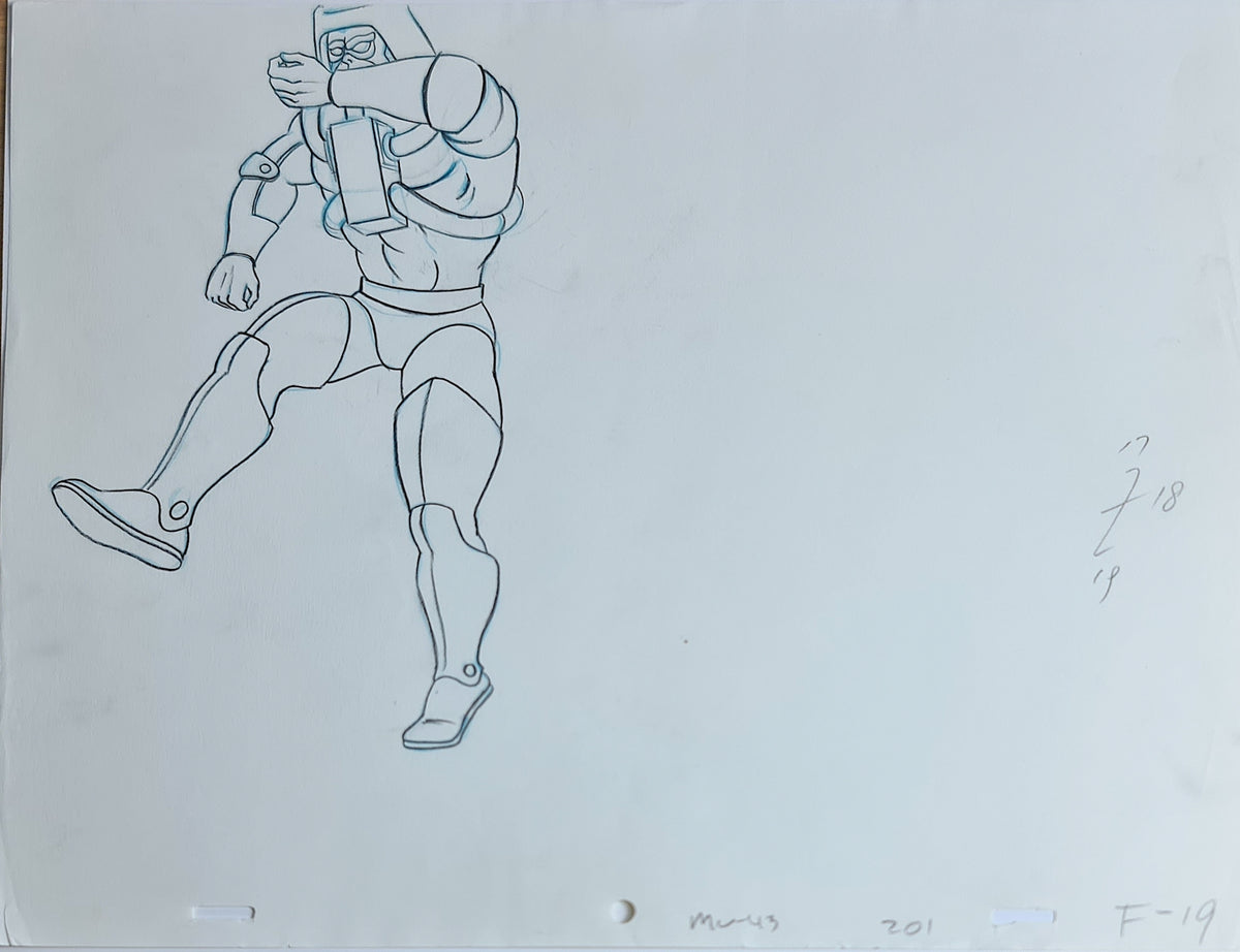 He-Man MOTU Animation Production Cel Drawing: Man-E-Faces - 2820