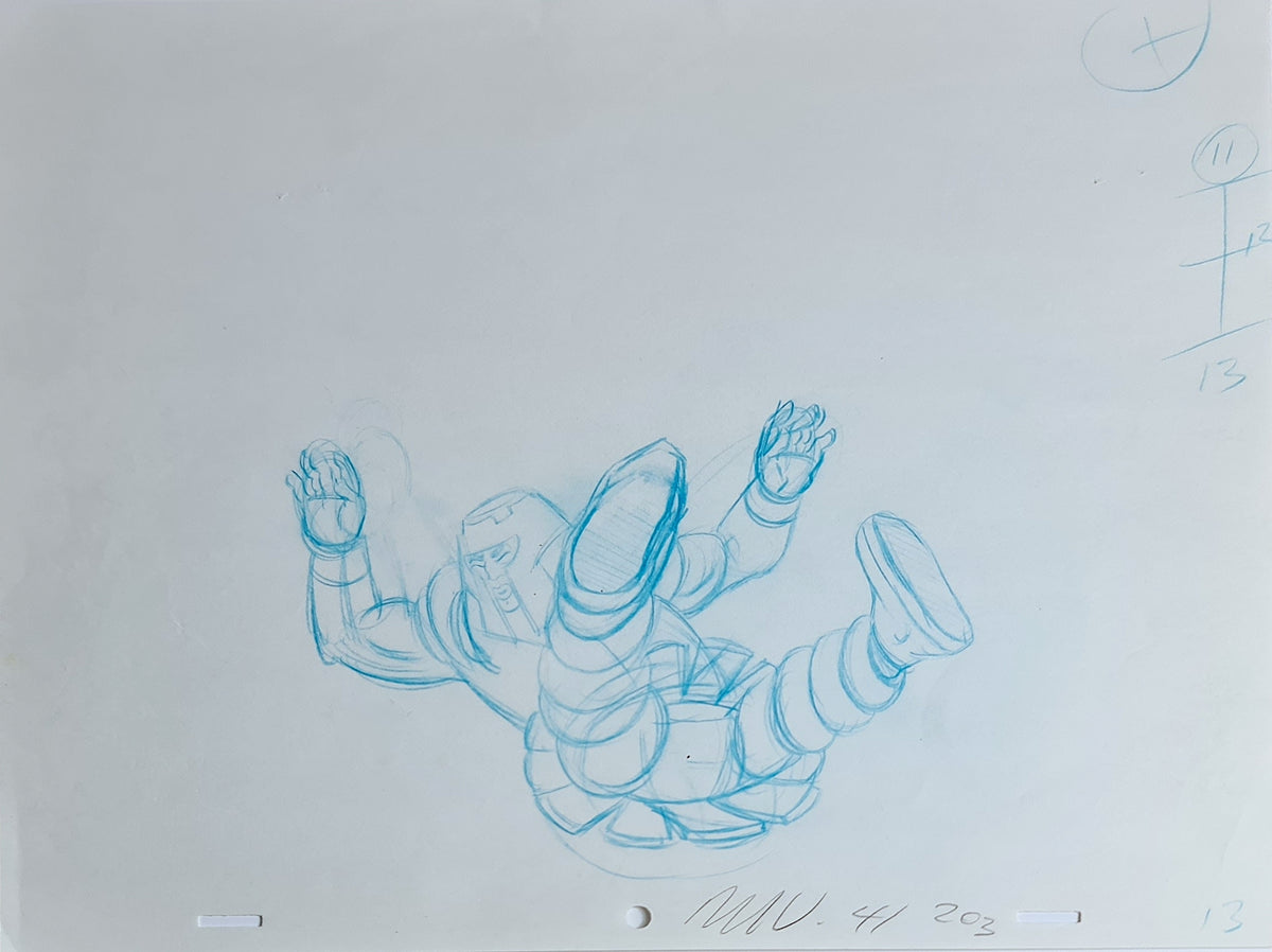 He-Man MOTU Animation Production Cel Drawing: Ram Man - 2825