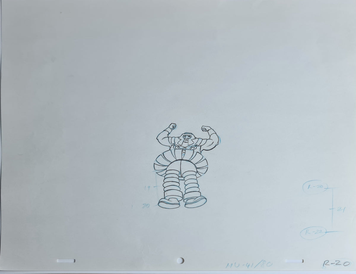 He-Man MOTU Animation Production Cel Drawing: Ram Man - 2836