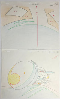 Load image into Gallery viewer, Sailor Moon Animation Production Cel Including Genga Douga: 3097
