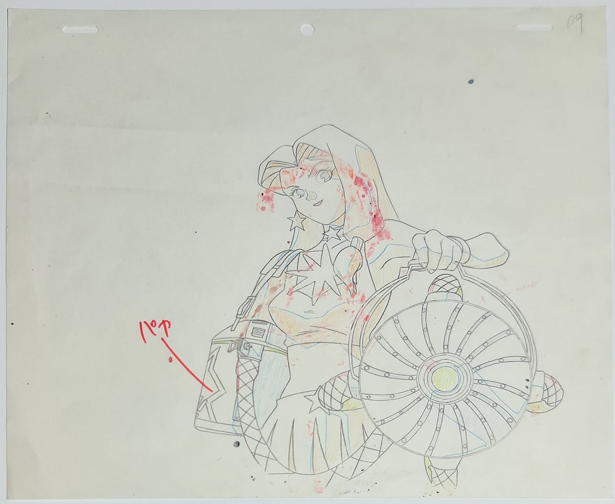 Sailor Moon Animation Production Cel Drawing Genga: 3300