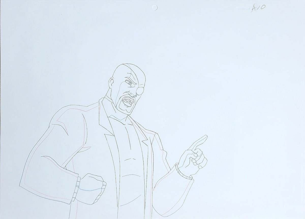Marvel Ultimate Spiderman Production Animation Cel Drawing: Nick Fury - 3723