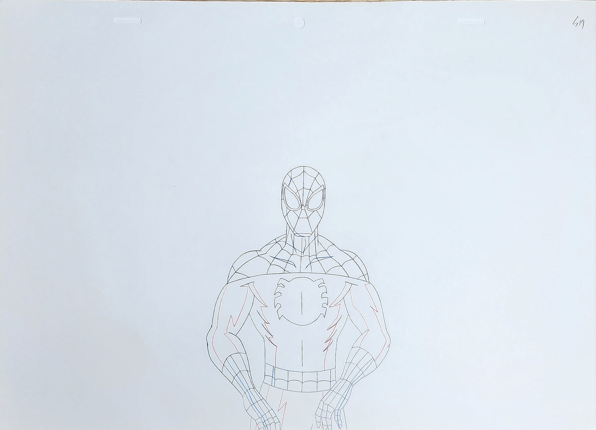 Marvel Ultimate Spiderman Production Animation Cel Drawing - 3768