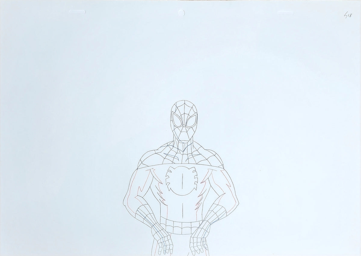 Marvel Ultimate Spiderman Production Animation Cel Drawing - 3769