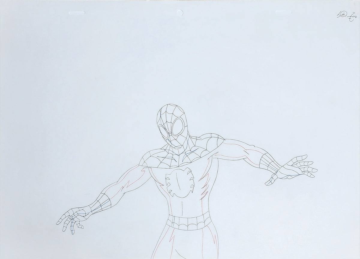 Marvel Ultimate Spiderman Production Animation Cel Drawing - 3771