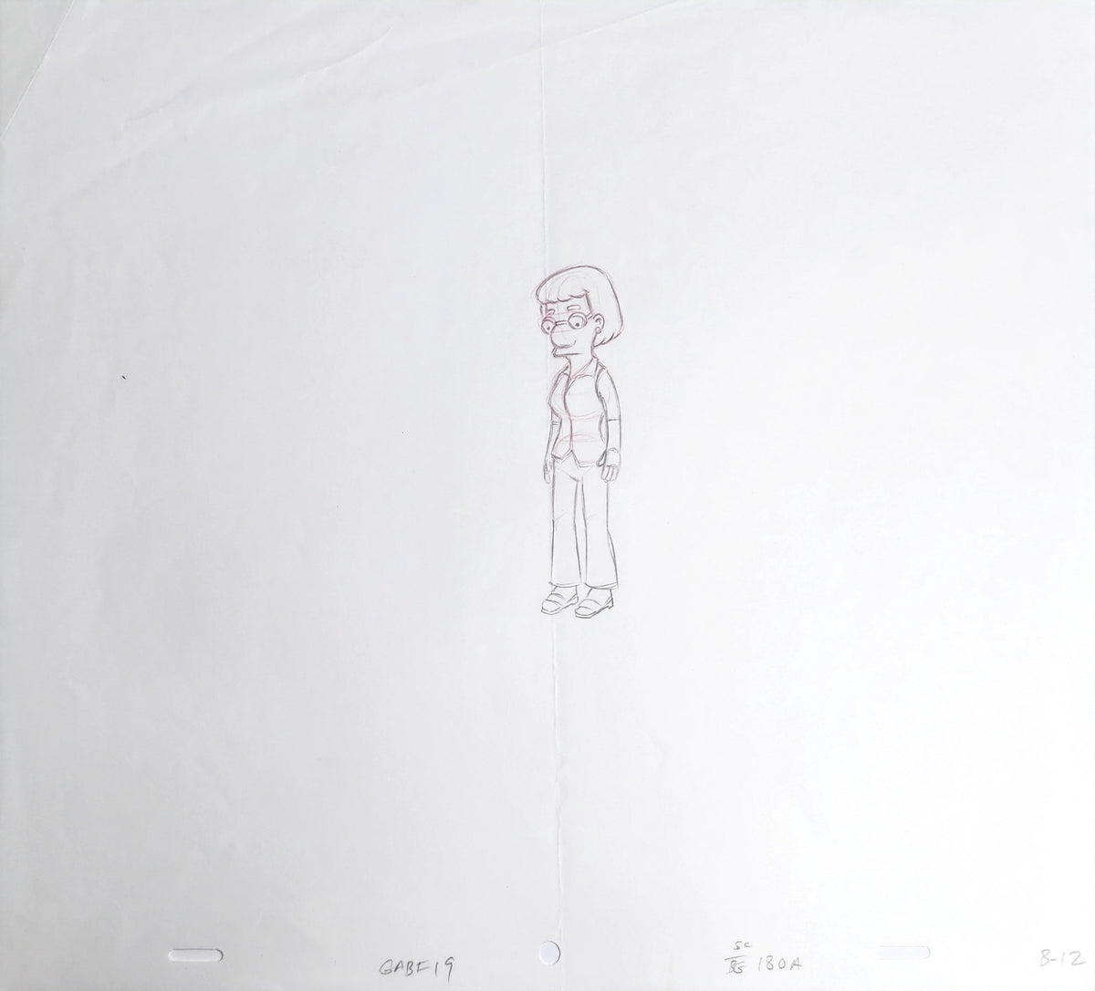 Simpsons Animation Production Cel Drawing: Luann - 3787