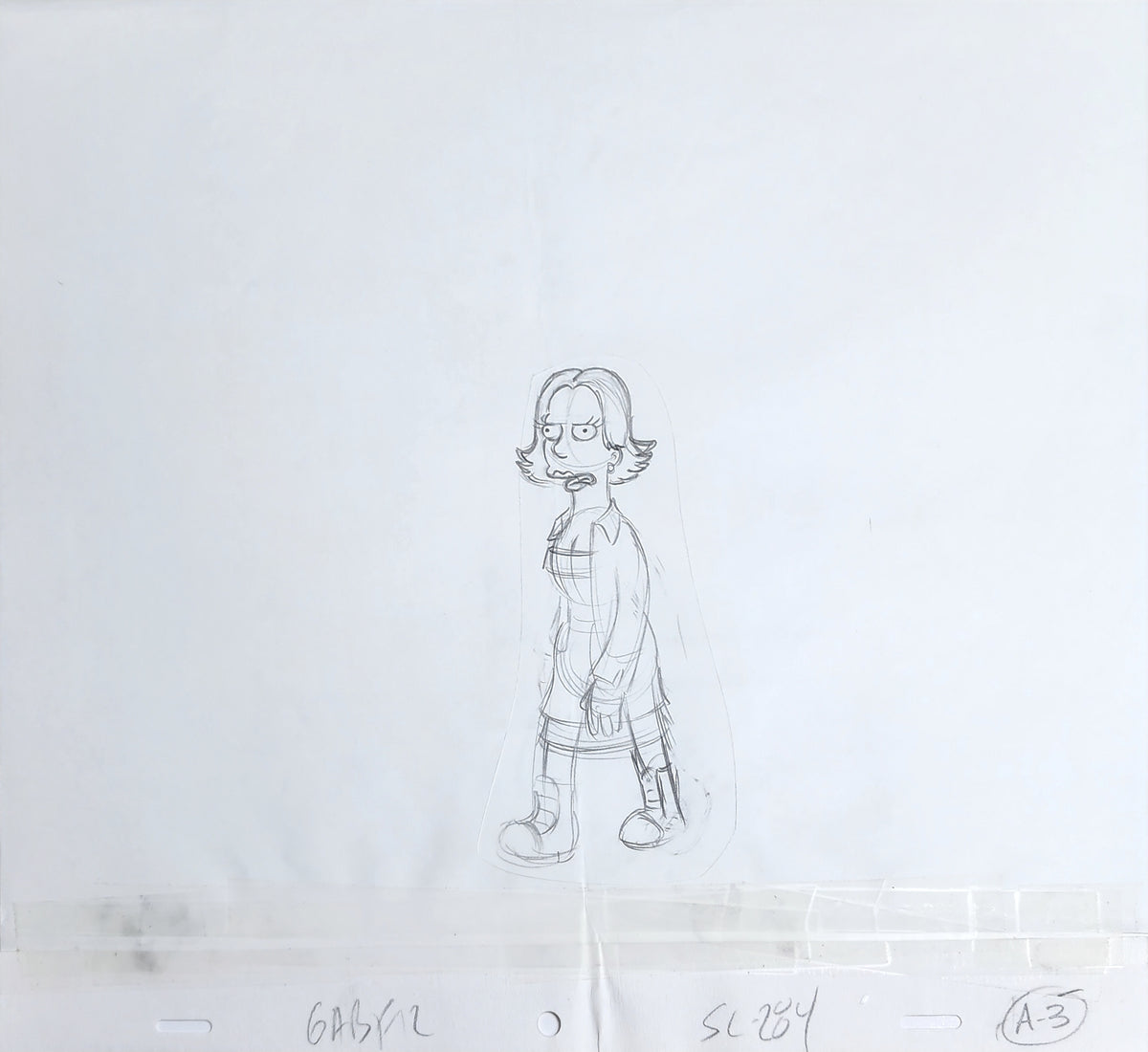Simpsons Animation Production Cel Drawing - 3791
