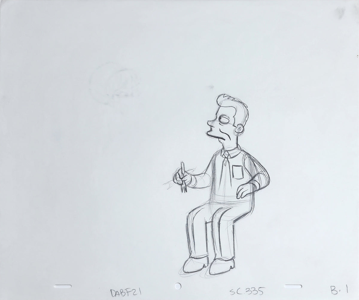 Simpsons Animation Production Cel Drawing - 3793