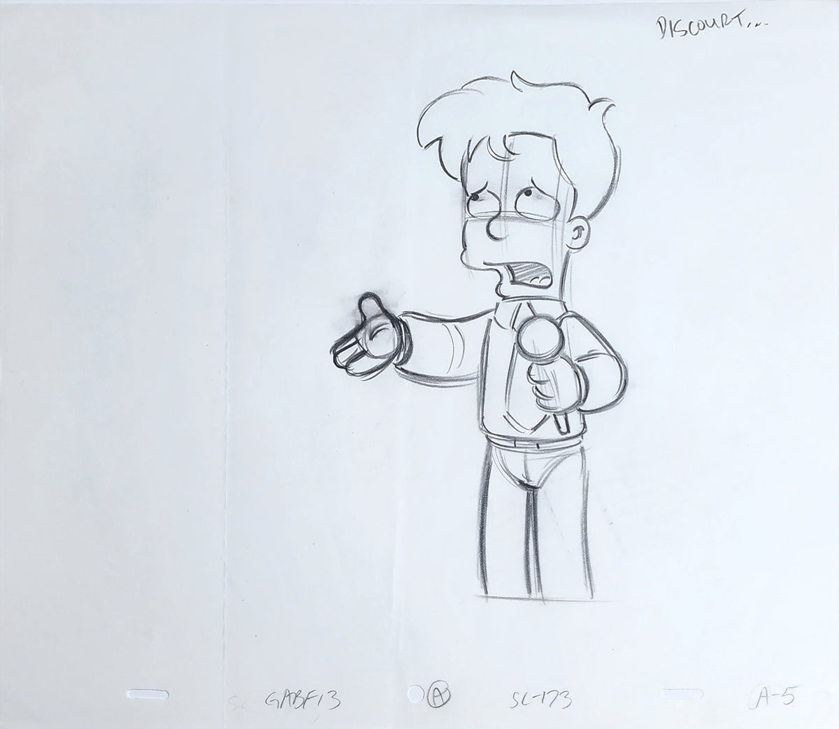 Simpsons Animation Production Cel Drawing - 3797