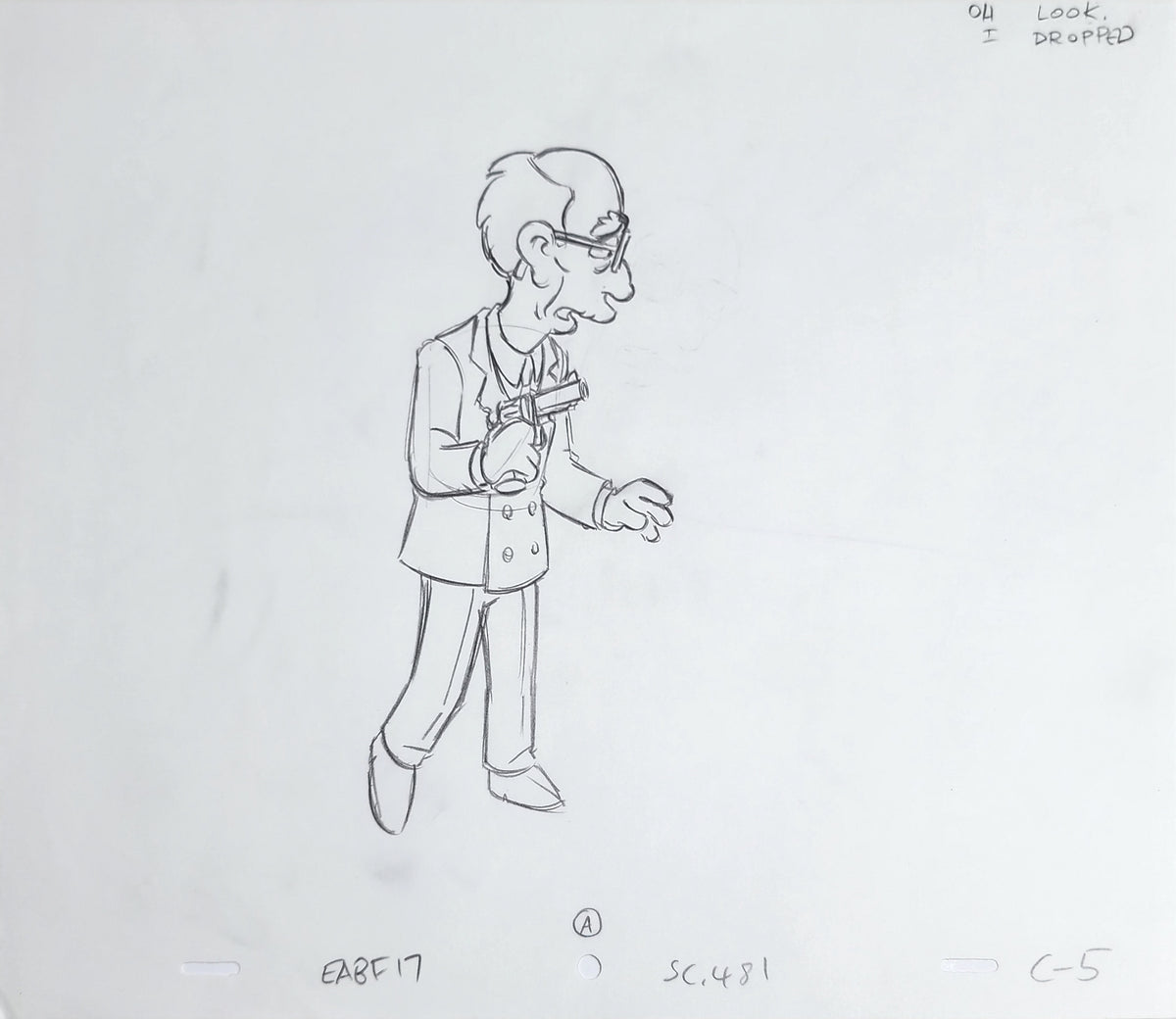 Simpsons Animation Production Cel Drawing - 3811