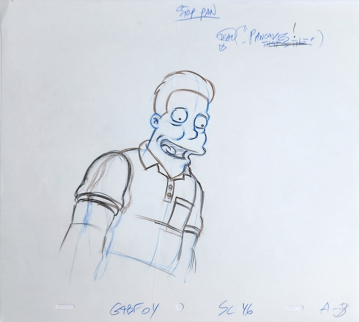 Simpsons Animation Production Cel Drawing - 3812