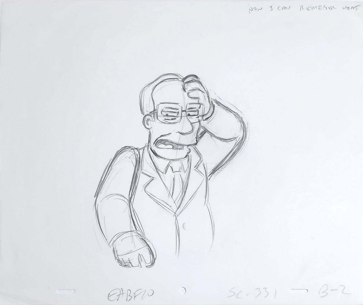 Simpsons Animation Production Cel Drawing - 3817