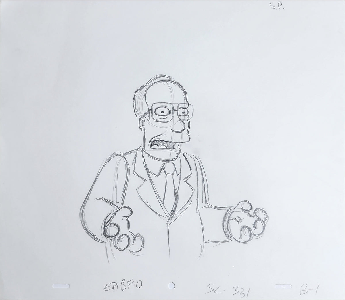 Simpsons Animation Production Cel Drawing - 3820