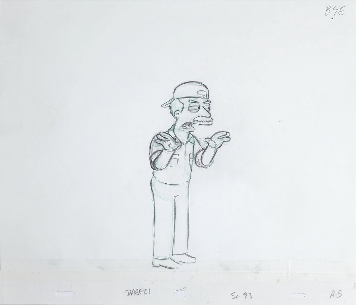 Simpsons Animation Production Cel Drawing - 3833