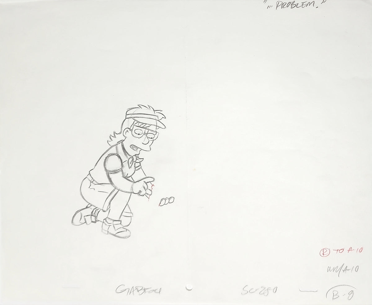Simpsons Animation Production Cel Drawing: 3907