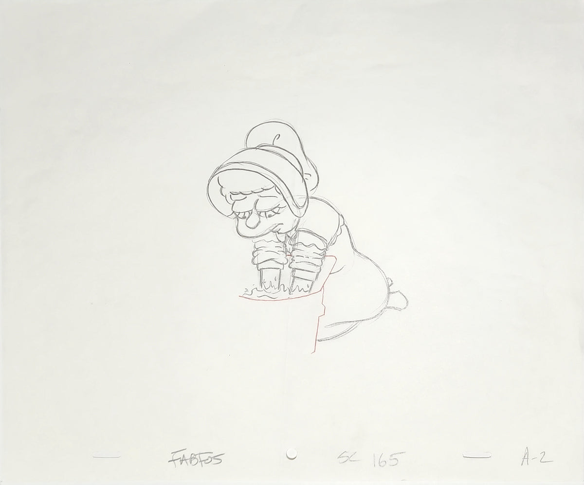 Simpsons Animation Production Cel Drawing: Marge - 3912