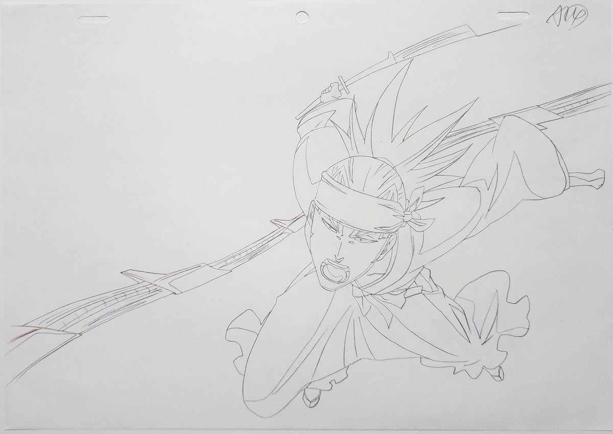 Bleach Animation Production Cel Drawing Douga Genga: Renji - 4248